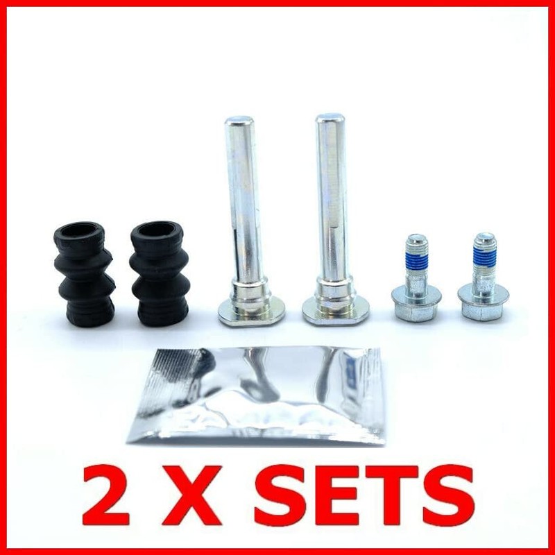 2 Sets Front Brake Caliper Slider Pin Guide Kit Compatible