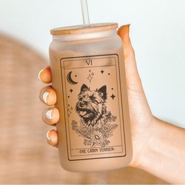 Dog Tarot Card Tumblers, dog mom tumbler,:_Cairn terrier