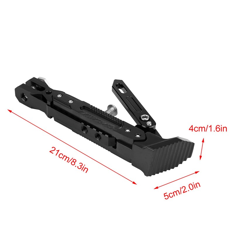 Kuuleyn Motorcycle Adjustable Kickstand, Universal Adjustable Foot Side Support Stand