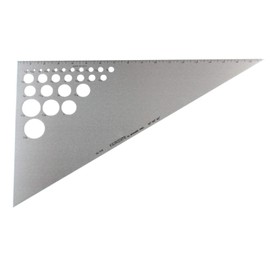 Fairgate 18" 30/60/90 Aluminum Triangle Rule with 26 Circles 70-118