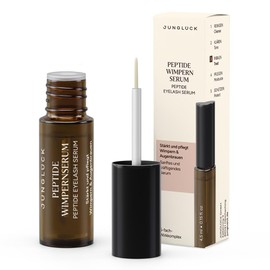 JUNGLÜCK Peptide Eyelash Serum Without Hormones - Vegan | For Long and Thick Eyelashes and Beautiful Eyebrows | Growth Lash Serum and Eyebrow Serum with 5-fold Active Complex of Peptides