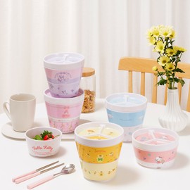 Dainies Sanrio 1-person tableware set (5 types), Kuromi / 데이니즈 산리오 1인 식기세트(5종), 쿠로미