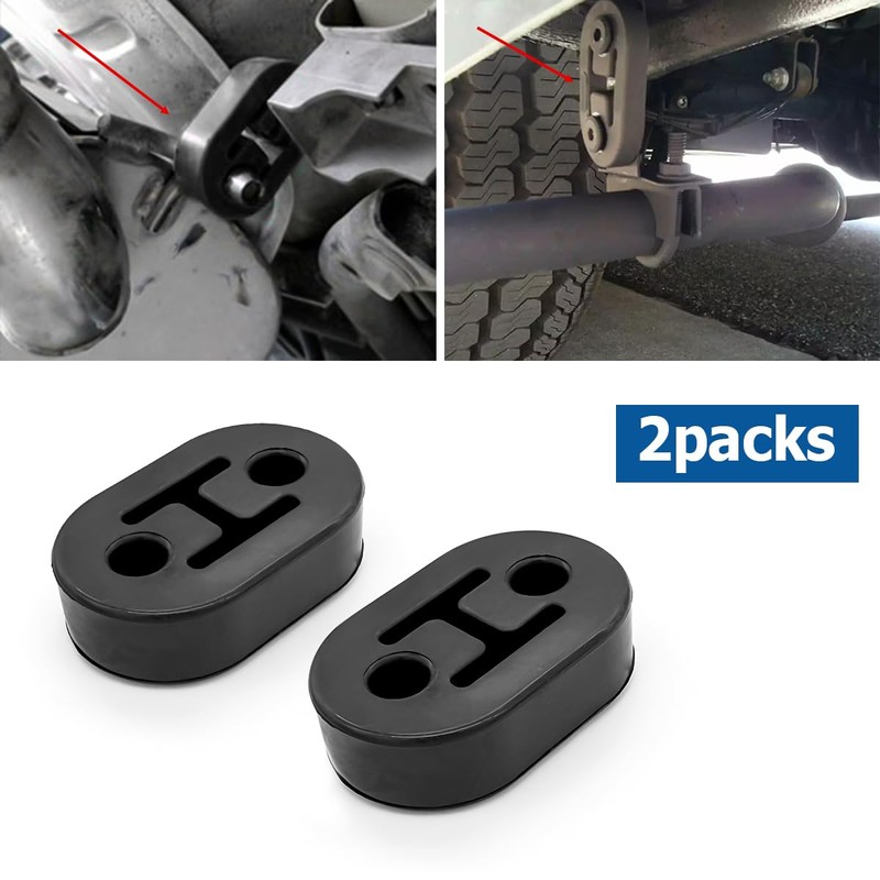 Osilly Car Exhaust Hanger, Rubber Insulator Bushing Mount, 2 Holes
