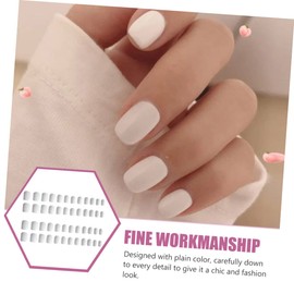 BIUDECO Diy White French Tip Press Nails Fake Nails for Women Manicure Fashion