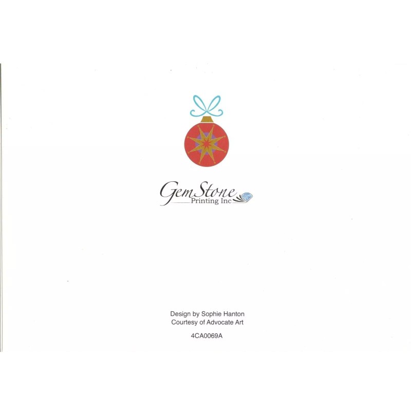 Gem Stone MERRY CHRISTMAS ORNAMENTS Gem Stone Christmas Greeting Card