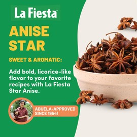 La Fiesta Star Anise, Whole 0.625 oz Bag – Sweet, Aromatic Spice for Latin Dishes, Desserts, and Teas – Trusted Since 1954