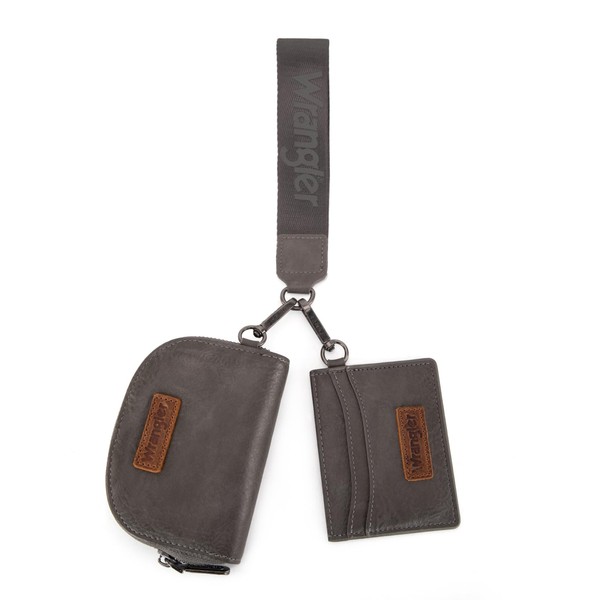 Wrangler KeyChain Wallet Wristlet Wallets for Women Dual Pouch Wristlet