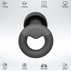 JUSTRVN Earplugs for Sleeping & Noise Reduction - Soft 1 Count (Pack of 1), Black