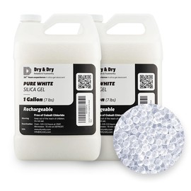 Dry & Dry Dry & Dry [14 LBS Premium Pure & Safe White Silica Gel Beads(Industry Standard 3-5 mm) Silica - Rechargeable Silica Beads, Silica Gel, Desiccant Beads