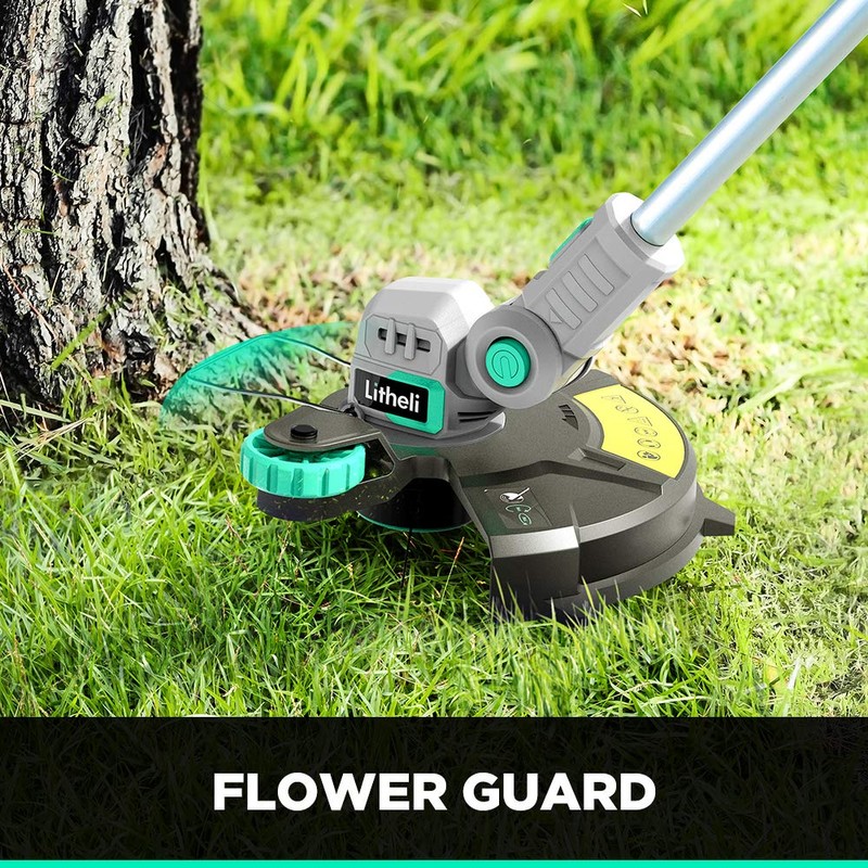 Litheli Cordless String Trimmer 12 Inch, 20V Battery Grass Trimmer