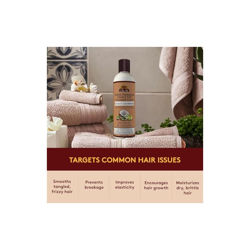 OKAY Leave-in conditioner black jamaican castor oil coconut curls