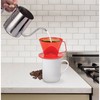 Fino Pour-Over Coffee Brewing Filter Cone, Number 1-Size, Red, Brews