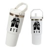 Termo Alto Acero Inoxidable Integrantes Bts Kpop 900 Ml Logo
