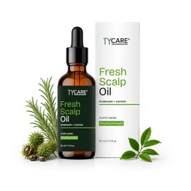 Fresh Scalp Oil – Aceite Capilar Pre-Lavado con Romero, Ricino, Menta y Tea Tree para Cuero Cabelludo y Cabello Débil, Fórmula Natural sin Siliconas ni Parabenos, 50 ml