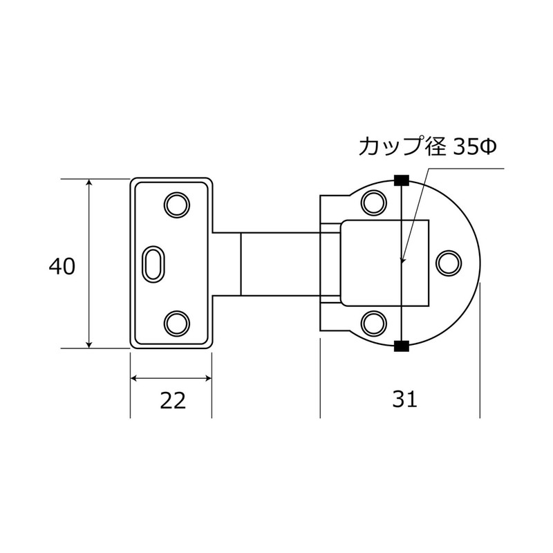 Wake Sangyo if-025 Angle Hinge, AS-2 Sentoku, 0.9 x 0.7