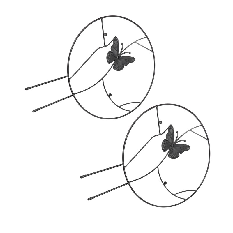 2PCS Flower Plant Support Stand Iron Climbing Frame for Home