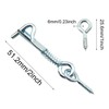 DGHAOP 6PCS Stainless Steel Spring Hook and Eye Safety Latch
