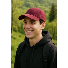 Woodland Leathers Baseball Cap - 100% Cotton, Breathable, Adjustable Cap for Men and Women. Classic Sports Golf Cap Casual Cap, Men's Summer & Golf Sun Hat - Excellent UV Protection (Burgundy)