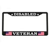 Disabled Veteran Chrome License Plate Frame Tag