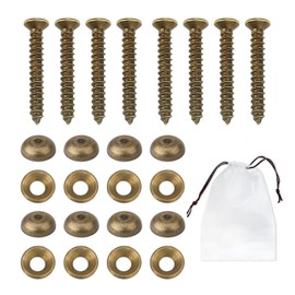 8 Aesthetic Caps, 8 Self-Tapping Screws, 1 Blank Storage Bag, Decorative Screws, Self-Tapping Screws, Brass Screws, Brass Caps, Brass Dome Cap Nuts, Copper Nut Screws