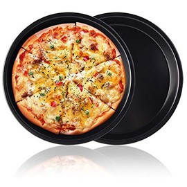 LaiYHe,10" 2 Packs Pizza Pan Professional Premium Deep Dish Non-Stick Bakeware (2 Packs-10 Inch)