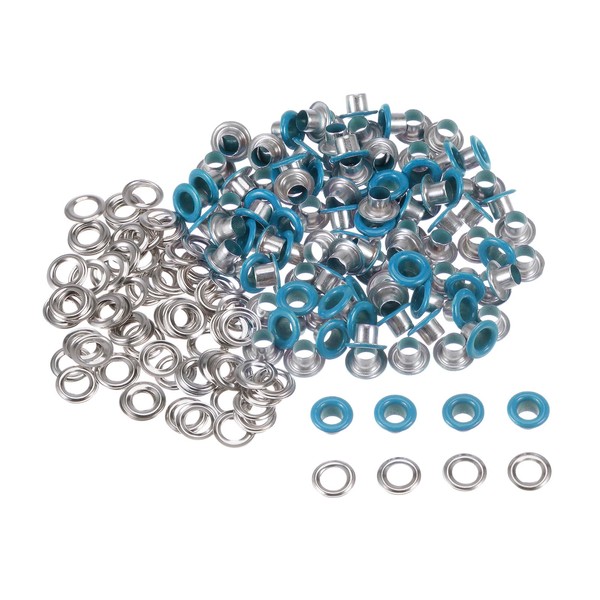 Kozelo Grommets Kit 100set-[4mm 1/6" Hole] Metal Eyelets Grommet Tool