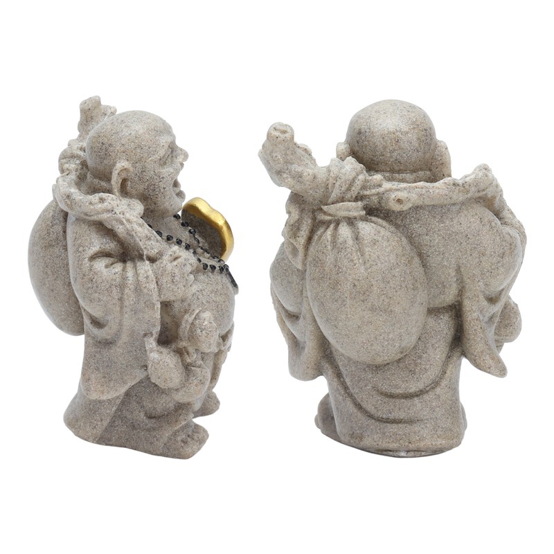 Buddha Statue Resin Mini 8cm Maitreya Laughing Buddha Figurine for