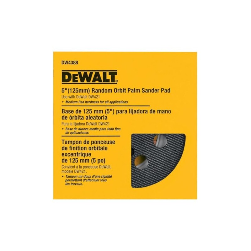 DEWALT Sander Pad, 5-Inch Orbital, Fits the DW421K and DW423K
