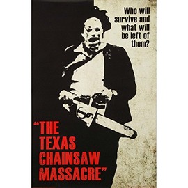 Laminated Texas Chainsaw Massacre- Leatherface Silhouette Poster 24 x 36in