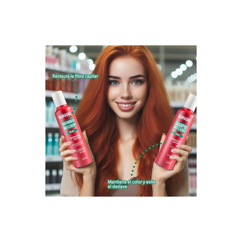 Nefertiti Shampoo Matizador Rojo Sin Sales y Parabenos + Tratamiento