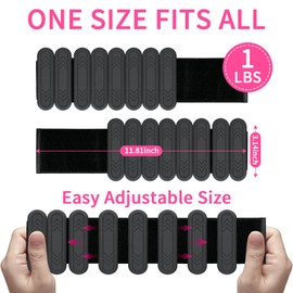 srclo 2 Pieces Wrist Weights Ankle Weights Set Weight Cuffs for Foot or Wrist on Movement Walking Yoga Jogging Aerobics Pilates Weight Fitness Bracelet (Black, 0.5 kg (0.25 kg x 2))