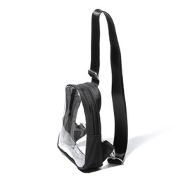 Baggallini Women's Clear Stadium Mini Sling, Black