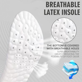 Soft Memory Foam Shoe Insoles - Sports Shock Absorbing Insoles for Standing All Day 4D Arch Support Shoe Inserts Comfortable Sole Inserts with Breathable Mesh (Men Size:11-12, Gray)