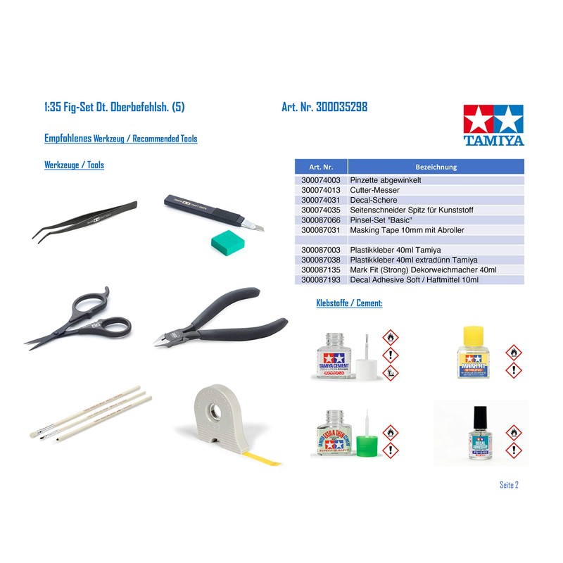 Tamiya Models German Field Commander Set