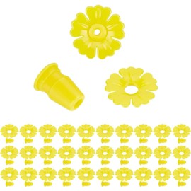 Taicols 15 Replacement Flowers for Hummingbird Feeders, Replacement Parts for Bird Feeders in Most Hanging Feeders, Plastic Flower Feeding Ports