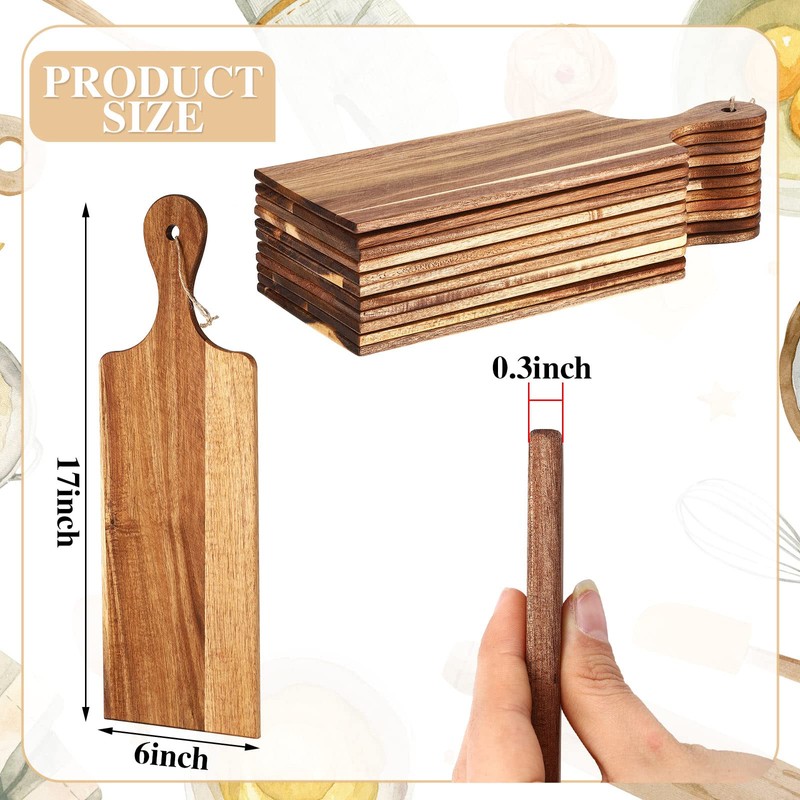 12 Packs Cutting Board Set Plain Chopping Board with Handles