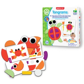 The Learning Journey: Match It! Tangrams- Animal Pattern - Educational Design Learning Double Sided Cards and Shaped Puzzle Piece Toys- Geometric Figures - Spatial Relationships - Ages 3-6 Years Old