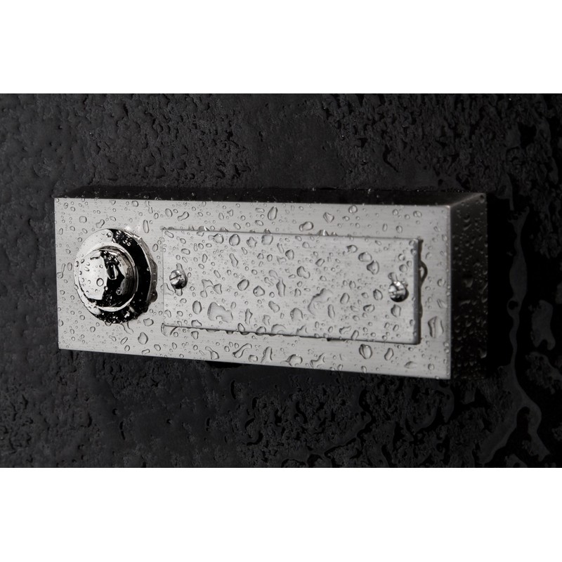 Huber Buttons Round 1 Button Surface-Mounted Real Metal Rectangle, Name