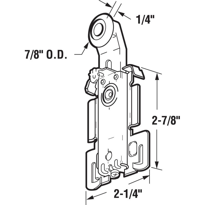 Prime-Line N 6550 Panel Wardrobe Door Roller, fits Acme Doors,