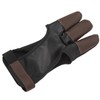 Archery Glove Finger Tab Accessories Three Finger Guard PU Leather