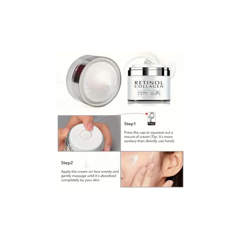 2pcs Retinol Crema Antiarrugas Reafirmante Con Colágeno 50g