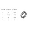 Rotating titanium steel ring with text for men to relieve