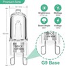 Jaenmsa 60W G9 Halogen Light Bulbs 2 Pin, 12 Pcs