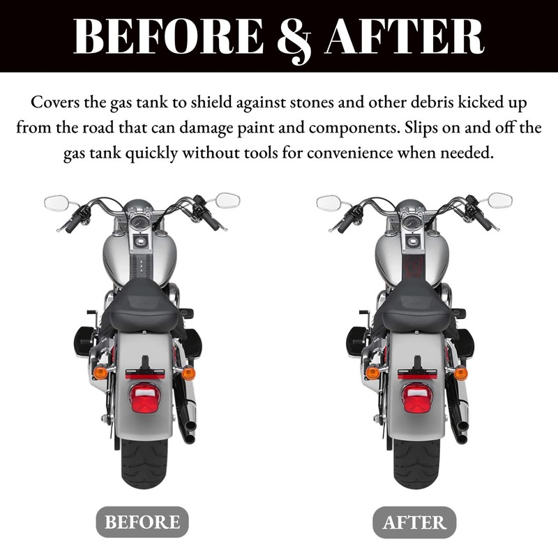 AC-MTORC PU Leather Gas Tank Panel Bib for Harley Softail