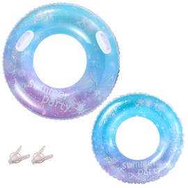 REGANOIR Float Ring for Kids, Adults, Set of 2, Cute, Glitter, Starry Sky, Boys, Girls, 39.4, 31.5, 23.6, 23.6, 23.6, 23.6, 23.6 inches (100 cm), 27.6 inches (70 cm) (9 Years Old)