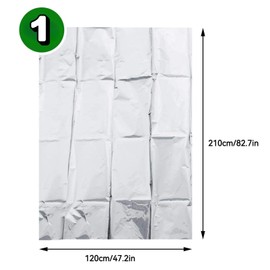 Qukaim Telo Riflettente Piante 210 x 120 cm Argento Film PETP, Accessorio per Serra Giardino e Coltivazione Indoor, Riflette Luce per Crescita Vegetale, Leggero Pieghevole