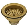 Ruvati Kitchen Sink Strainer Drain Assembly - Satin Brass Matte