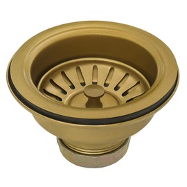 Ruvati Kitchen Sink Strainer Drain Assembly - Satin Brass Matte Gold Stainless Steel - RVA1022GG