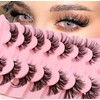 Fluffy Mink Faux Eyelashes, 20mm/0.787in, 28mm/1.1in, 16mm/0.63in, 8mm/0.315in