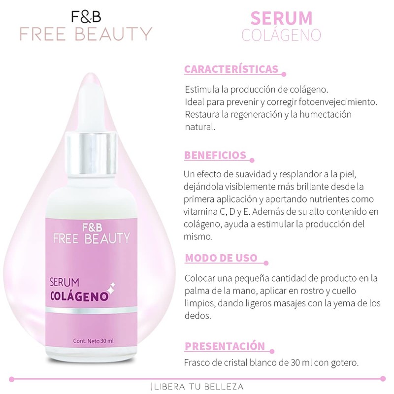 F&B FREE BEAUTY | Serum Colágeno | Restaura la regeneración